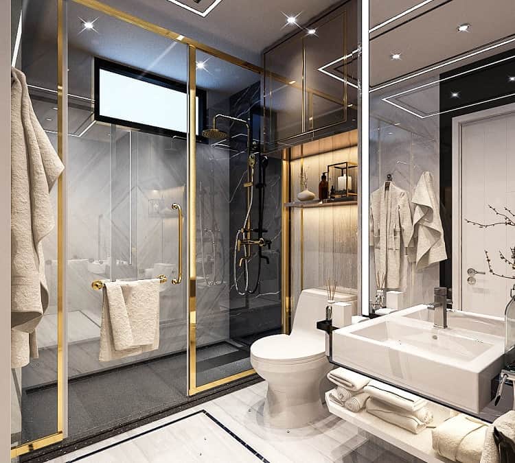 Mẫu phòng tắm khách sạn rất đẹp sang trọng